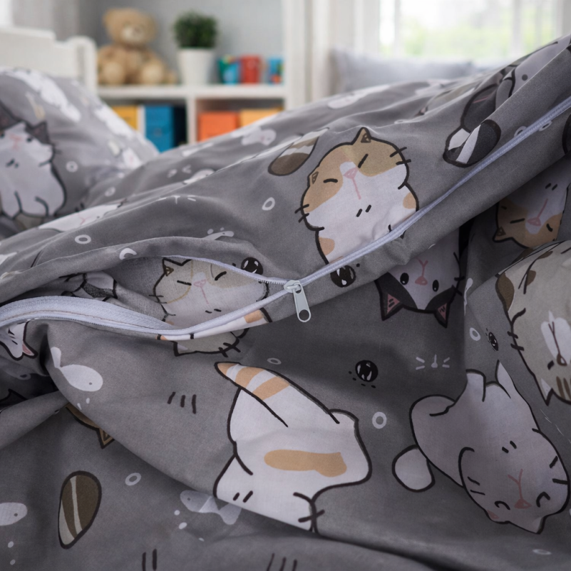 Комплект постельного белья Бязь JUNIOR 17-0665 Cream Kittens - 8