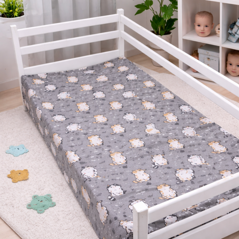 Комплект постельного белья Бязь JUNIOR 17-0665 Cream Kittens - 9