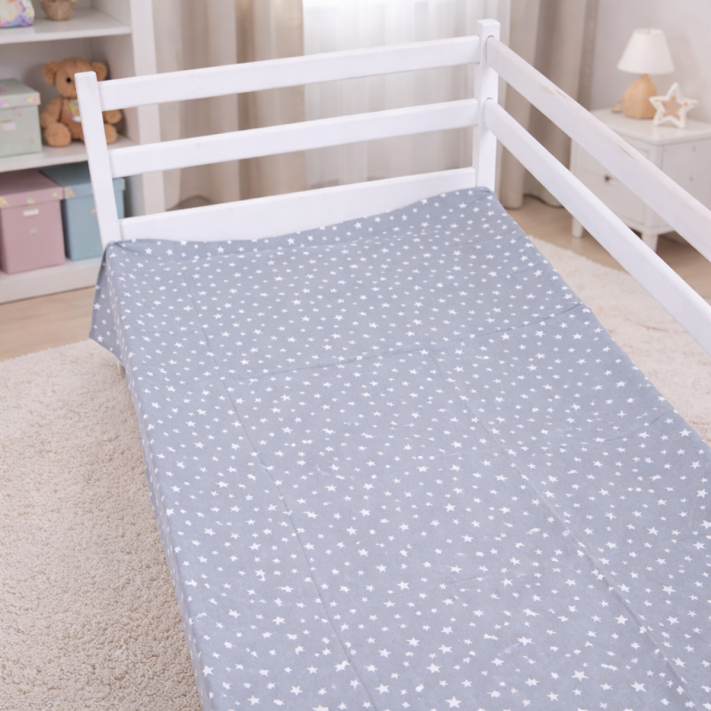 Комплект постельного белья JUNIOR Фланель 012 Grey Stars - 7