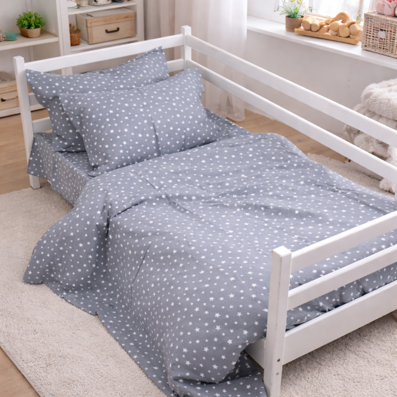 Комплект постельного белья TEENAGER Фланель 012 Grey Stars - 11
