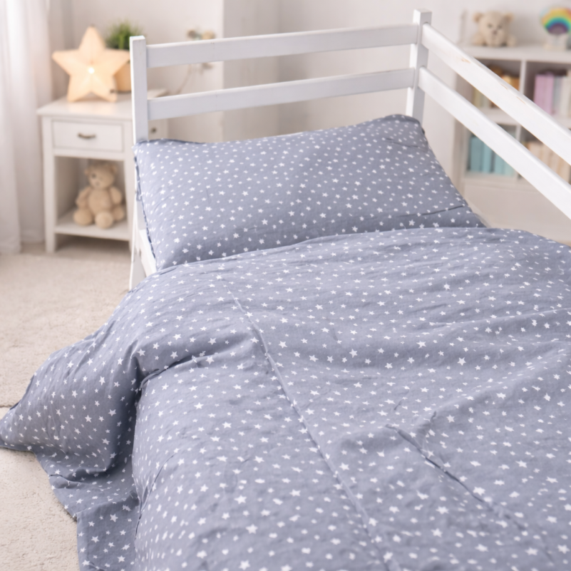 Комплект постельного белья JUNIOR Фланель 012 Grey Stars - 10