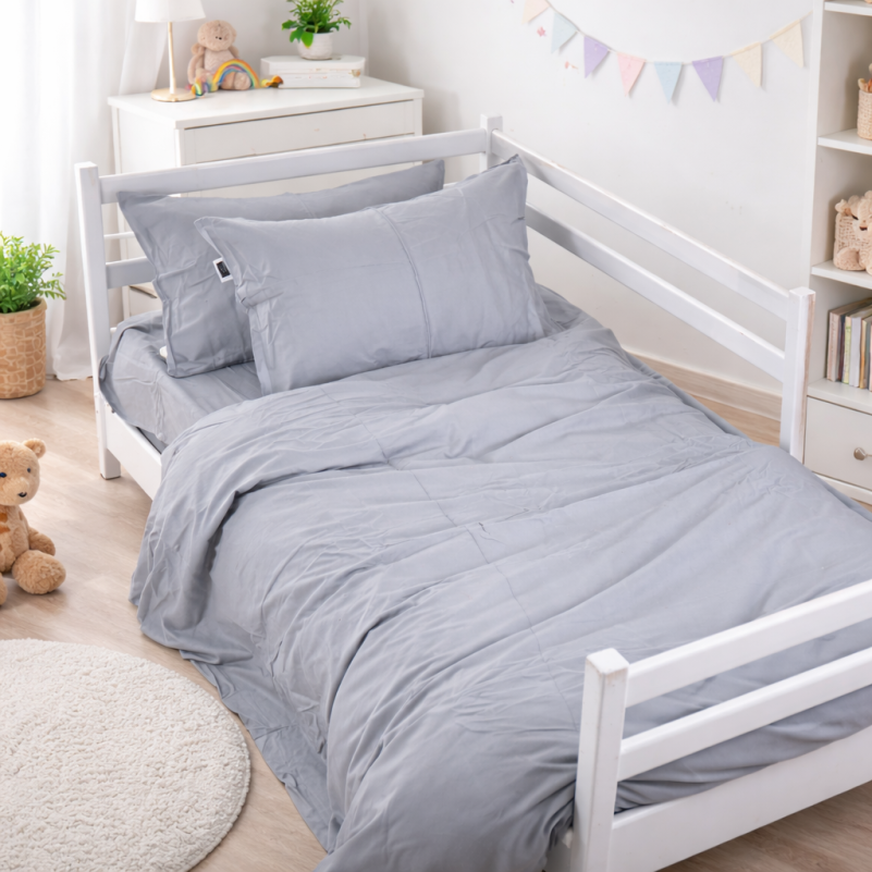 Комплект постельного белья JUNIOR Фланель 001 Ash grey - 7