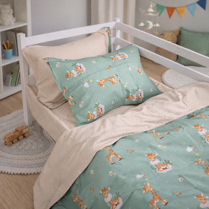 Комплект постельного белья JUNIOR Poplin Line Kids 02 Giraffe