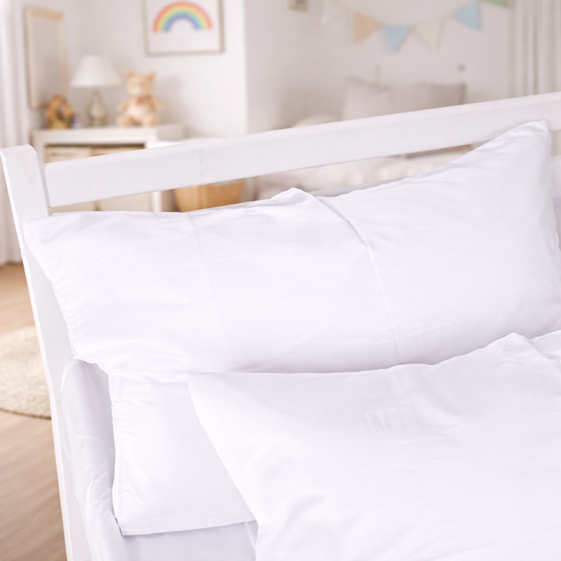 Комплект постельного белья Сатин JUNIOR Satin Light Pro 10-001 Snow White - 7