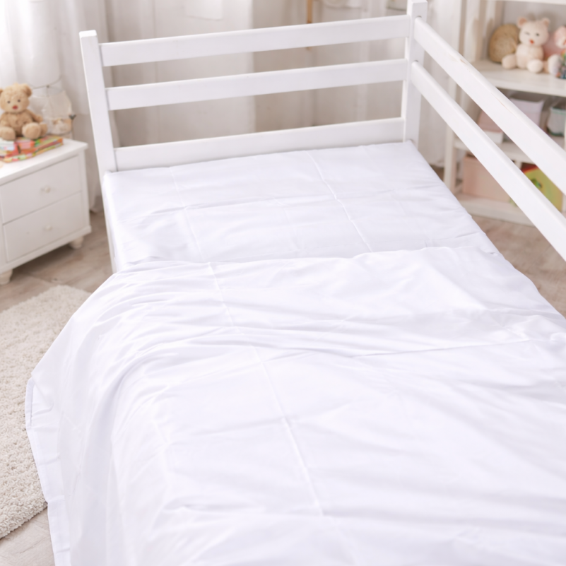 Комплект постельного белья Сатин JUNIOR Satin Light Pro 10-001 Snow White - 9