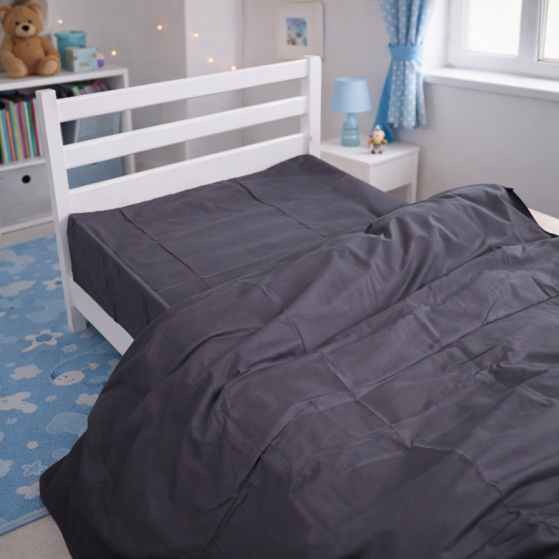 Комплект постельного белья Сатин JUNIOR Satin Light Pro 10-005 Dark Gray - 7