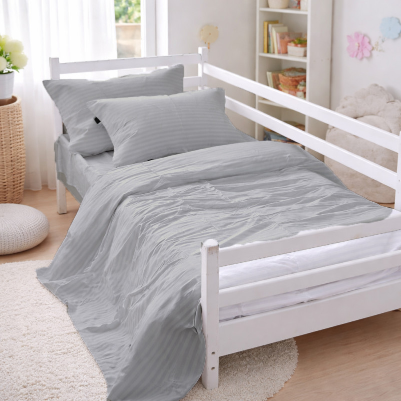 Комплект постельного белья  Бязь JUNIOR 17-0601 Stripe Gray - 7