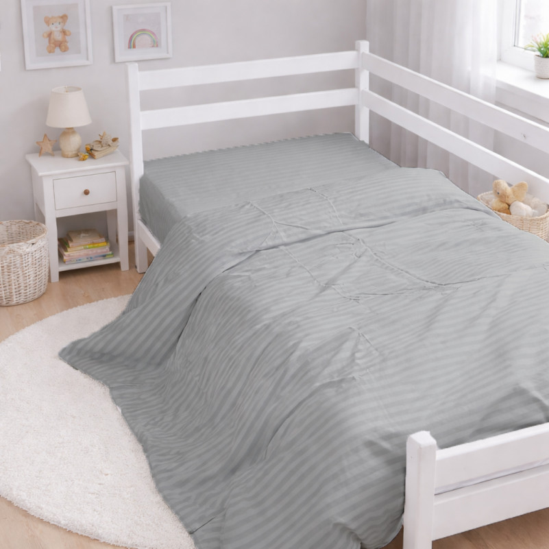Комплект постельного белья Ranforce Elite TEENAGER 17-0601 Stripe Gray - 6