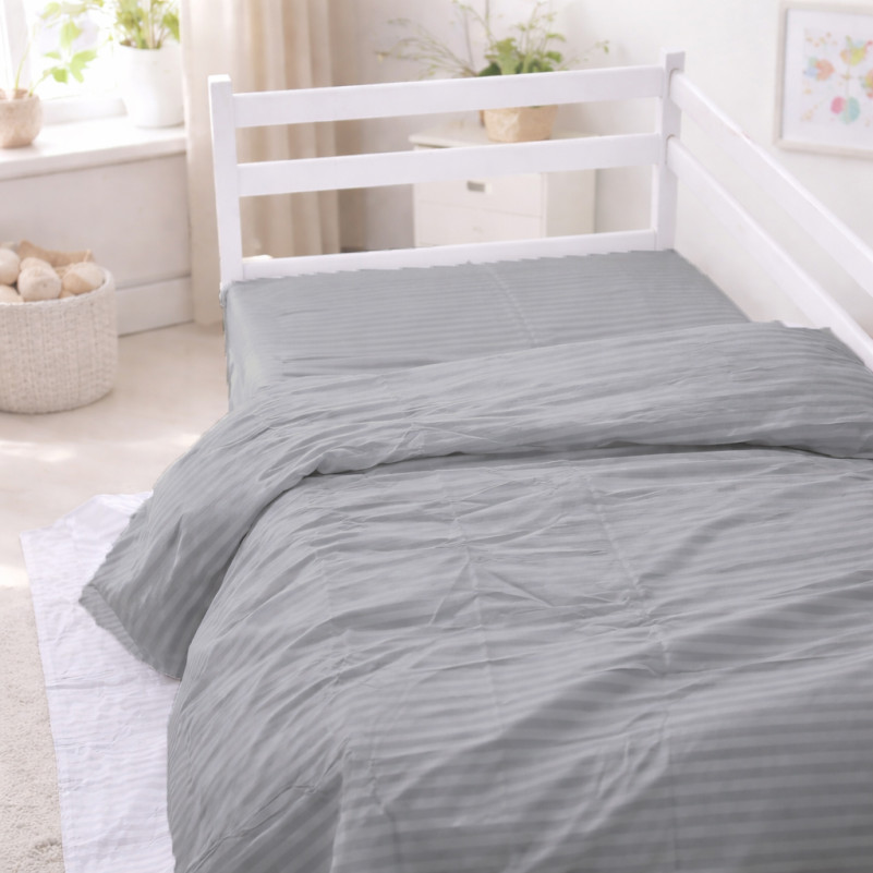 Комплект постельного белья  Бязь JUNIOR 17-0601 Stripe Gray - 9