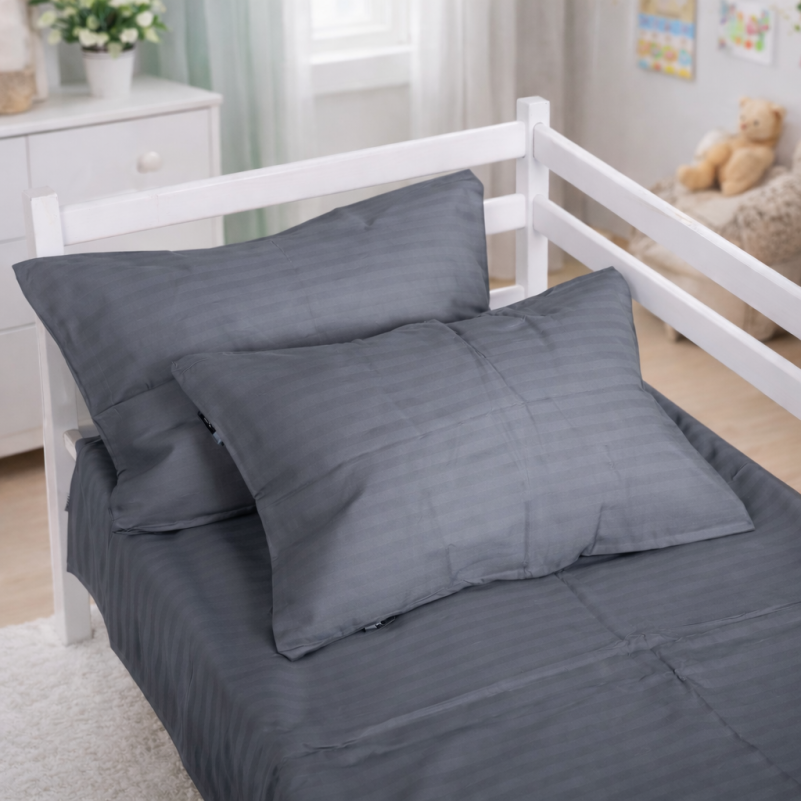 Комплект постельного белья  Бязь JUNIOR 17-0611 Stripe Black - 9