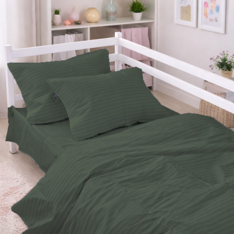 Комплект постельного белья Бязь JUNIOR 17-0612 Stripe Emerald