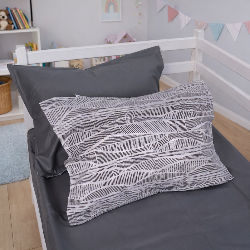 Комплект постельного белья Сатин JUNIOR 22-1411 Lines of Nature - 6