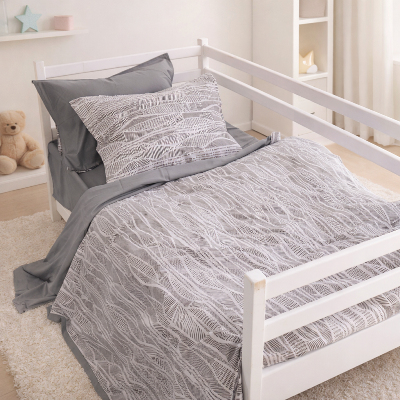 Комплект постельного белья Сатин JUNIOR 22-1411 Lines of Nature - 5