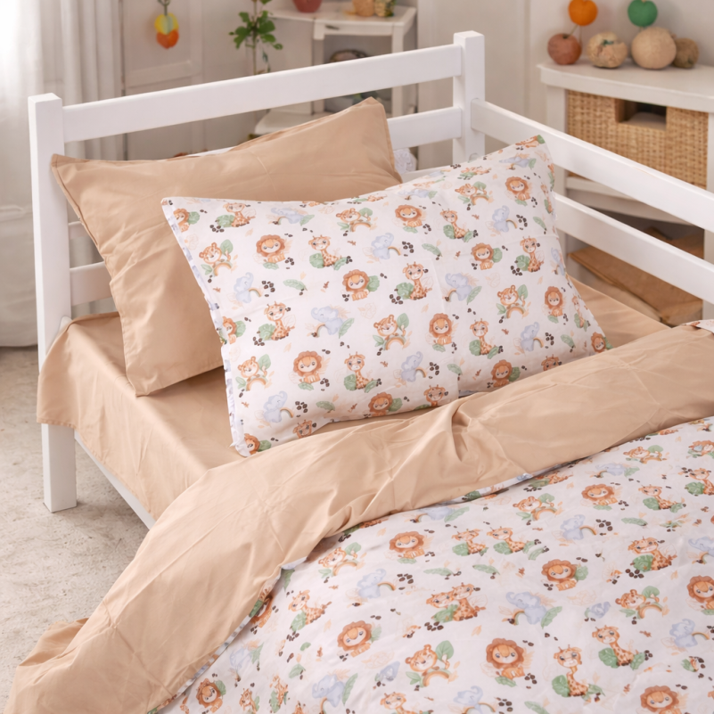 Комплект постельного белья Сатин JUNIOR Kids Time 22-1418 Safari baby