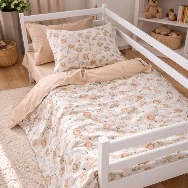 Комплект постельного белья Сатин JUNIOR Kids Time 22-1418 Safari baby - 9