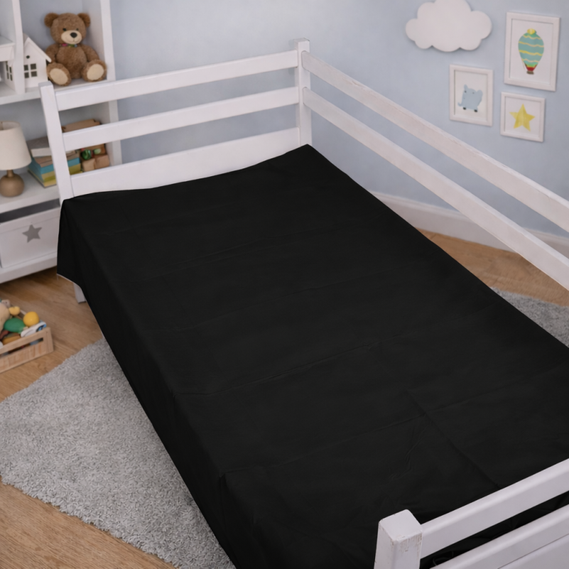 Комплект постельного белья Сатин JUNIOR Satin Light Pro 10-006 Black - 5