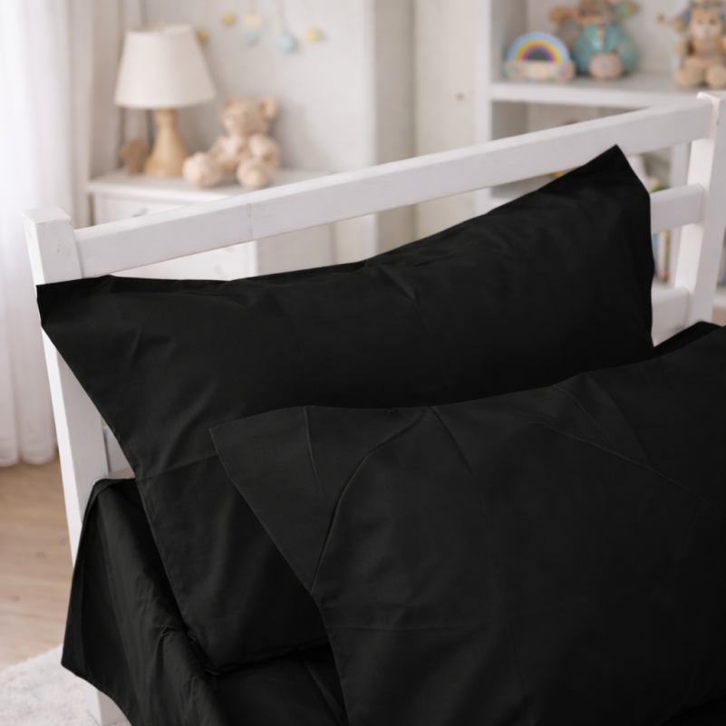 Комплект постельного белья Сатин JUNIOR Satin Light Pro 10-006 Black - 4