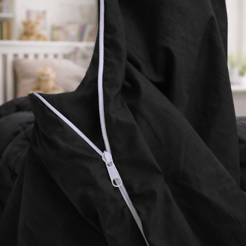 Комплект постельного белья Сатин JUNIOR Satin Light Pro 10-006 Black - 6