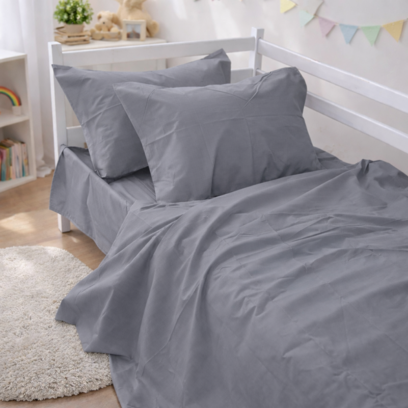 Комплект постельного белья Сатин JUNIOR Satin Light Pro 10-004 Gray - 6