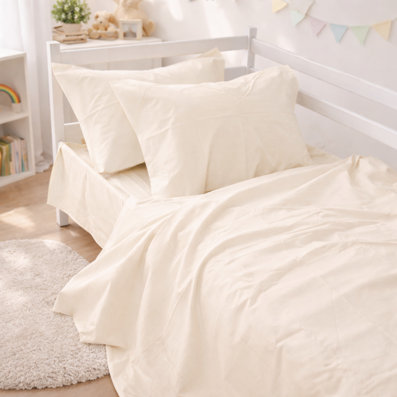 Комплект постельного белья TEENAGER Poplin Line "002 Milky White"