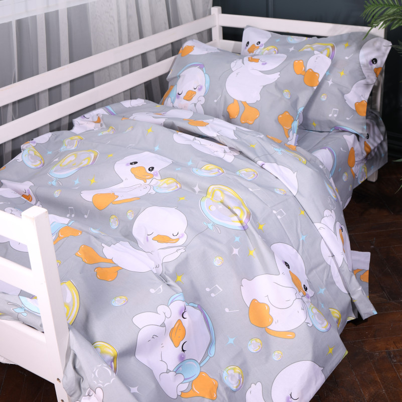 Комплект постельного белья  Ranforce Elite 17-0896 Baby Ducks Gray