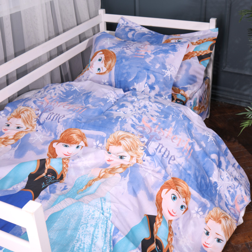 Комплект постільної білизни Бязь Kids Time 17-0893 Frozen Elsa & Anna - 2