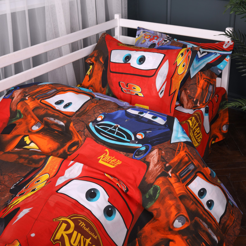 Комплект постільної білизни Бязь Kids Time 17-0889 Cars Retro Race