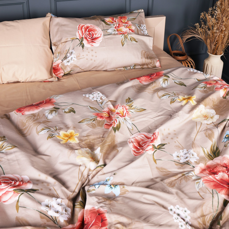 Простынь Сатин 22-1443 Floral Olive Harmony - 2