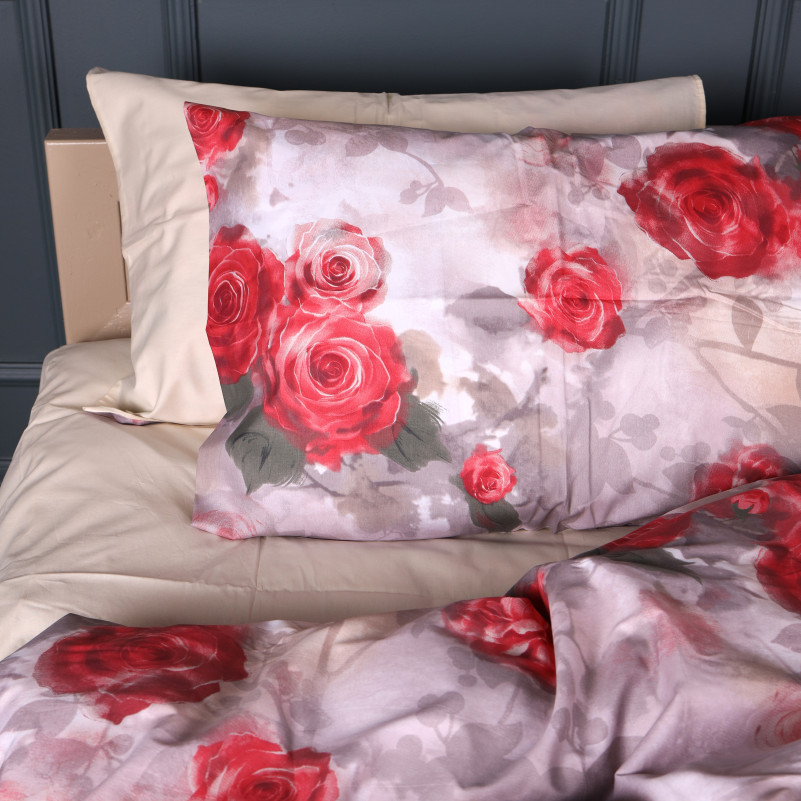 Простынь Сатин 22-1438 Royal Red Roses - 2