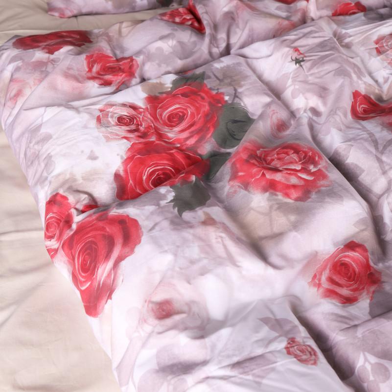 Простынь Сатин 22-1438 Royal Red Roses - 3
