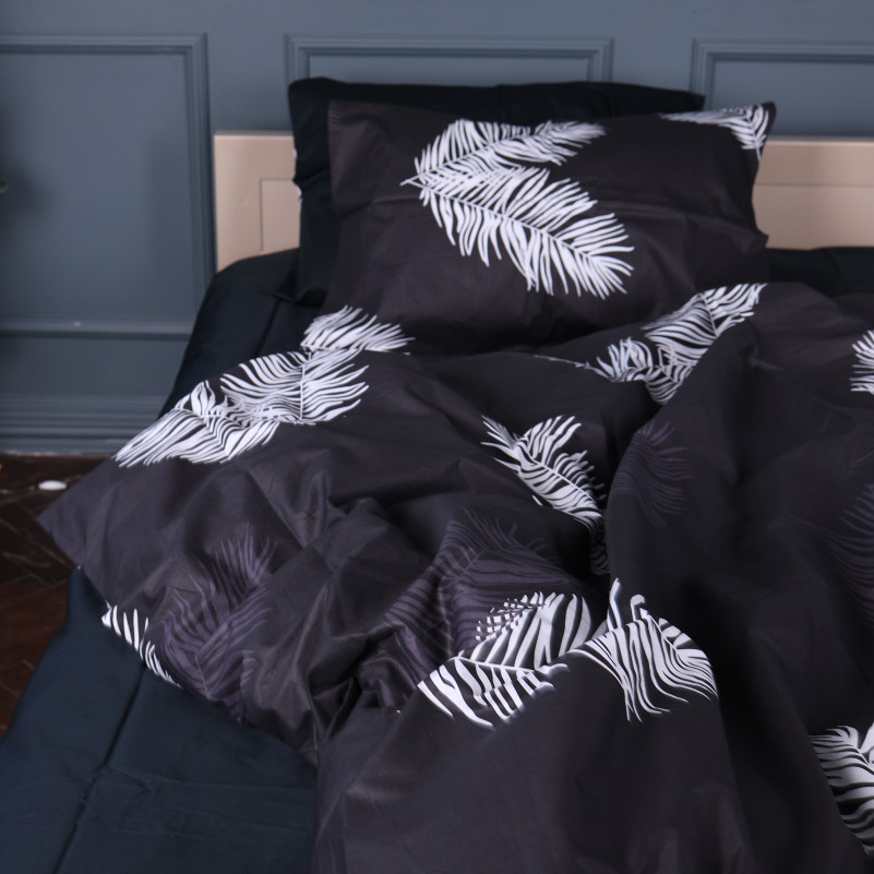 Наволочка Сатин 22-1457 Feather Luxe black - 1