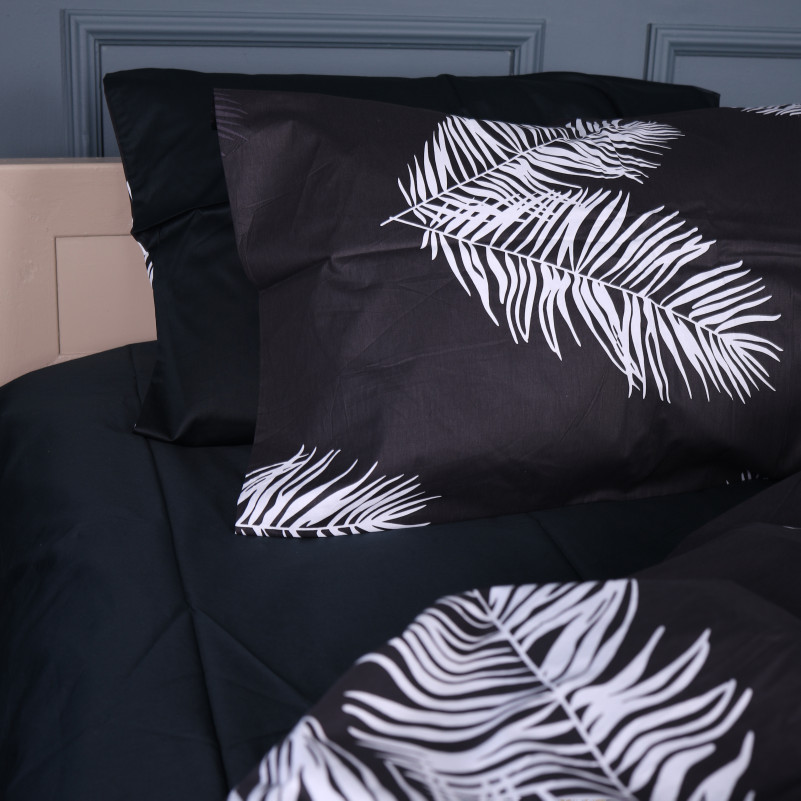Наволочка Сатин 22-1457 Feather Luxe black - 3