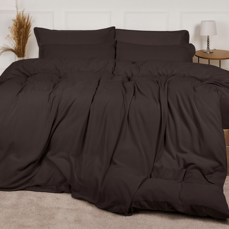 Простынь на резинке Велюр Winter Frost 28-0003 Brown Velvet - высота 25 см (детские 10 см) - 1