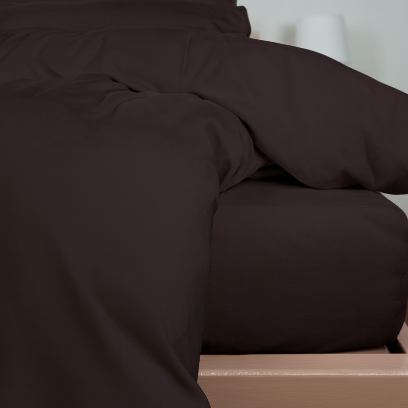 Простынь на резинке Велюр Winter Frost 28-0003 Brown Velvet - высота 25 см (детские 10 см) - 4