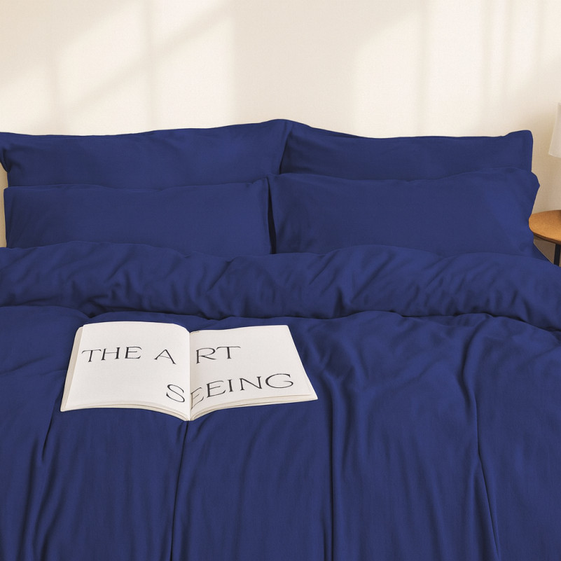 Простынь на резинке Велюр Winter Frost 28-0006 Navy blue Velvet - высота 25 см (детские 10 см) - 2