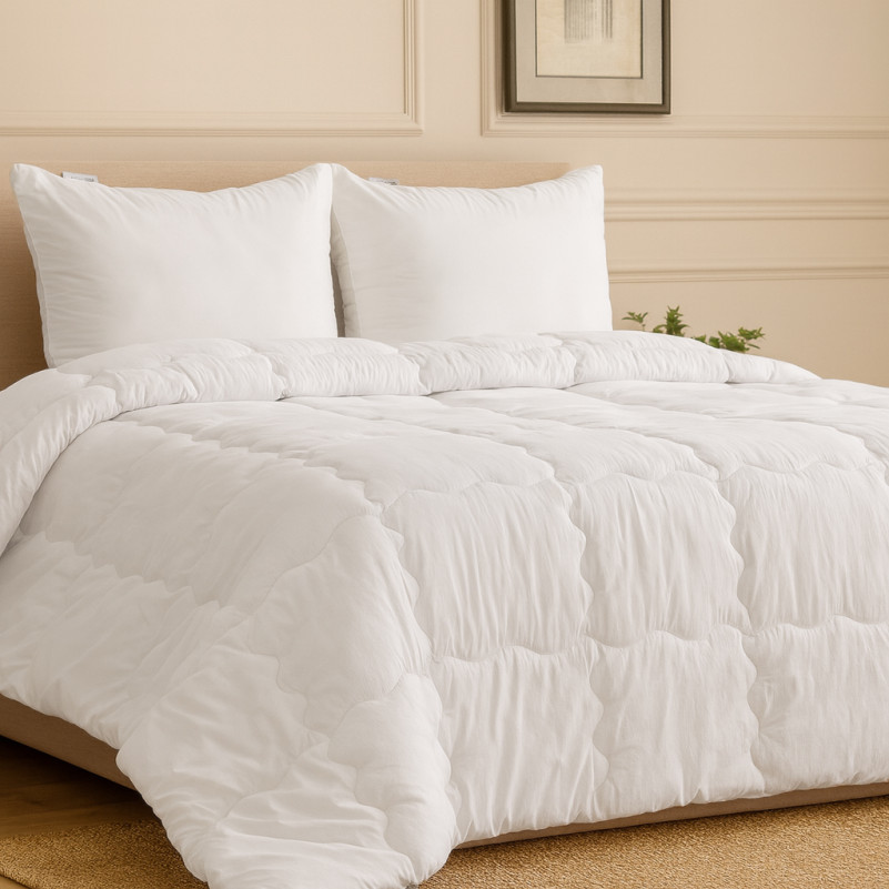 Одеяло шерстяное Hand Made Gold Silk №169 шерсть микросатин (зимнее) - 4