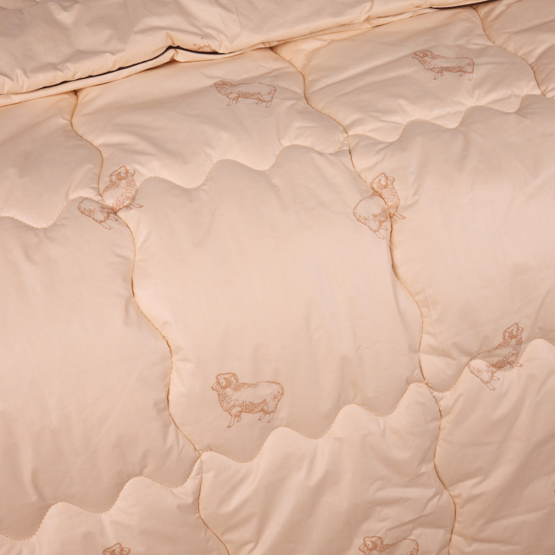 Одеяло шерстяное Hand Made Camel №175 шерсть тик (зима) - 7