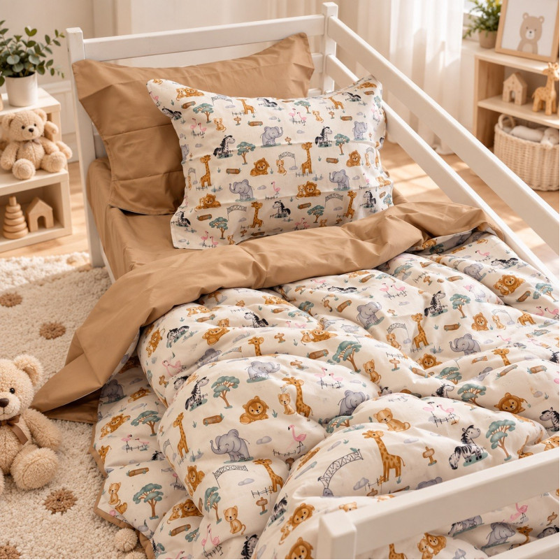 Комплект постільної білизни Сатин Kids Time 22-1418 Safari baby