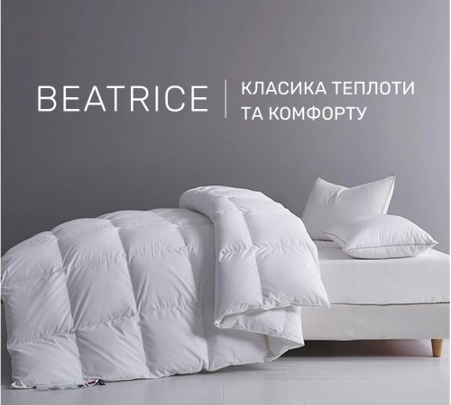 Одеяло пуховое Beatrice №093 90% серый пух Standart перкаль - 2