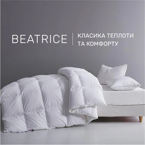 Ковдра пухова Beatrice №093 90% сірий пух Standart перкаль - 2