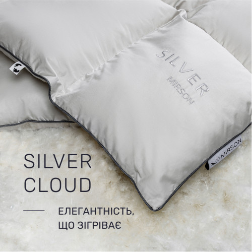 Ковдра пухова Silver Cloud №066 90% сірий пух Premium / 10% перо сатин (зима) - 2
