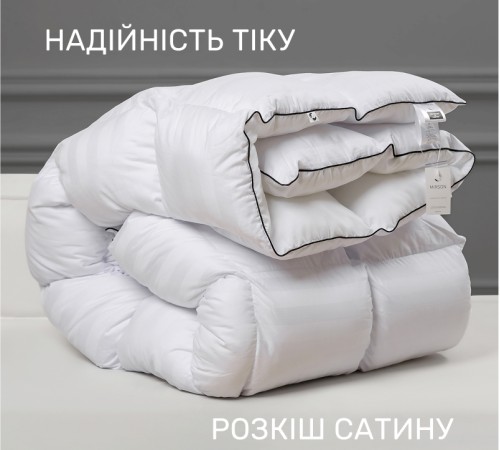 Одеяло пуховое кассетное Raffaello №053 90% серый пух Standart / 10% перо тик Premium - 2