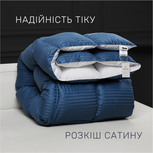 Ковдра пухова касетна Valentino №034 100% пух Premium class тик+сатин - 3