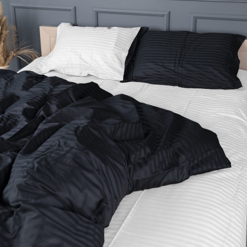 Пододеяльник Satin Stripe 30-0021 + 30-0001 Atanelly