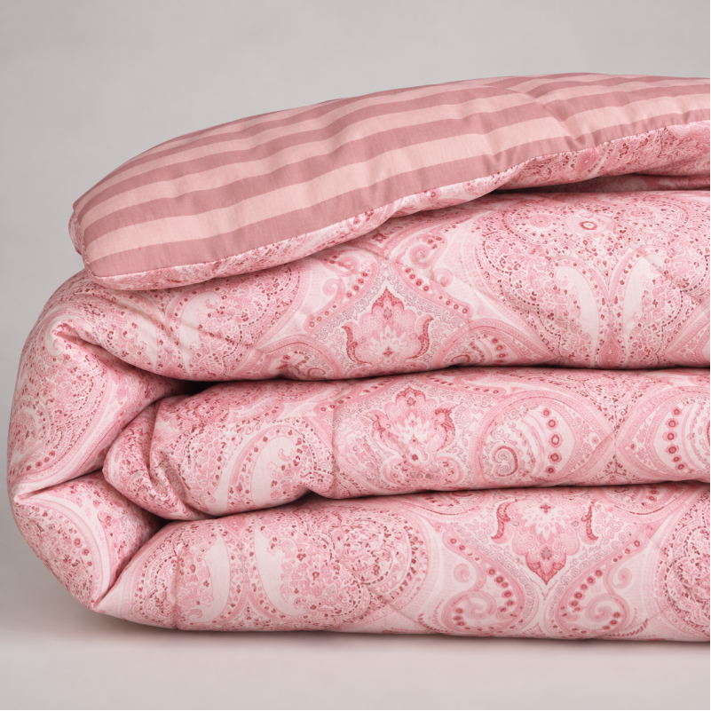 Одеяло хлопковое №0313 Сolor Fun Line 17-0770 Powder Paisley хлопок зима - 1