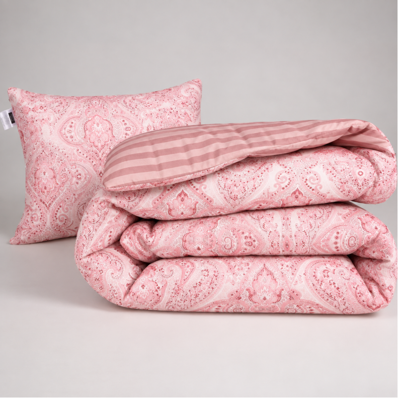 Набір подушок №325 Сolor Fun Line 17-0770 Powder Paisley White Silk (середні) - 3