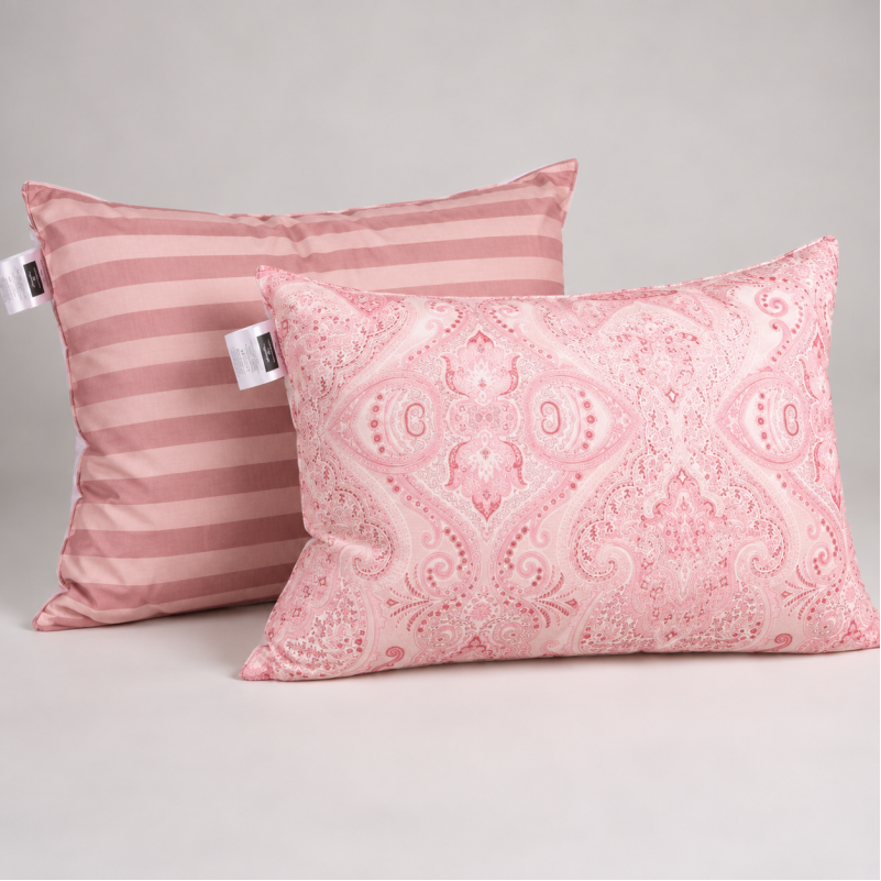 Набір подушок №325 Сolor Fun Line 17-0770 Powder Paisley White Silk (середні)