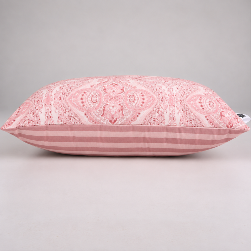 Подушка шовкова №325 Сolor Fun Line 17-0770 Powder Paisley White Silk (середня) - 3