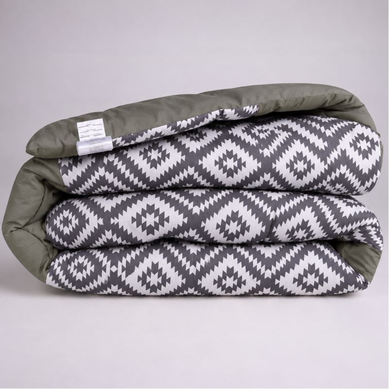 Одеяло хлопковое №0314 Сolor Fun Line 17-0730 Silver Geo Zebra хлопок зима