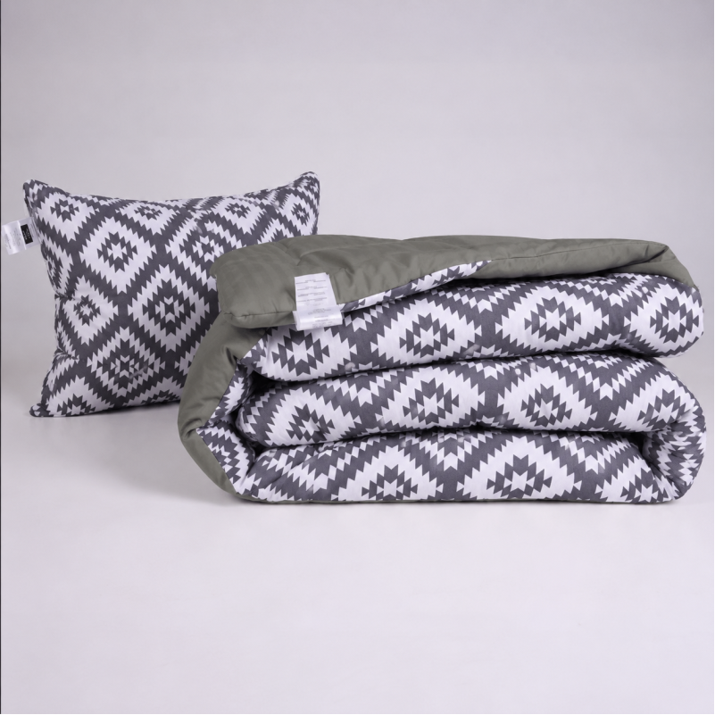 Набір подушок №326 Сolor Fun Line 17-0730 Silver Geo Zebra White Silk (середні) - 3